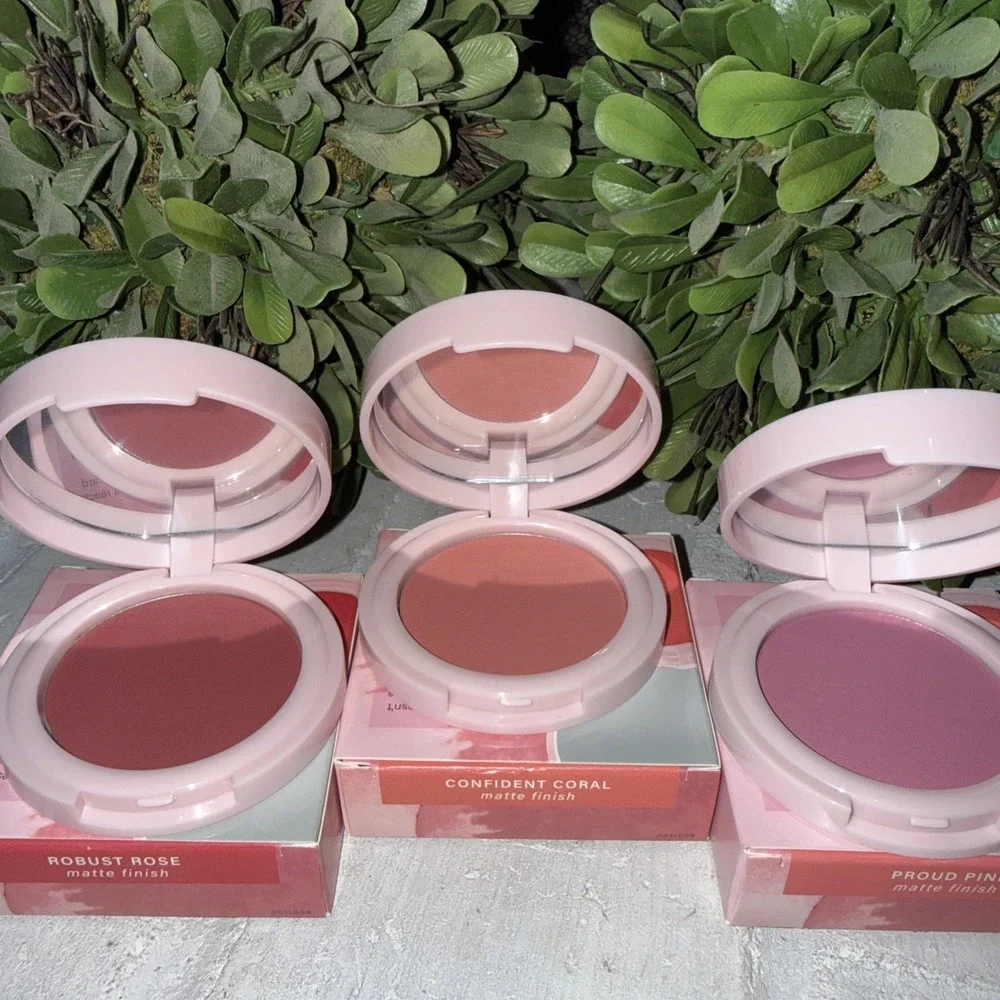 Mally Bulletproof Powder Blush in Robust Rose, Proud Pink, And Confident‎ Coral